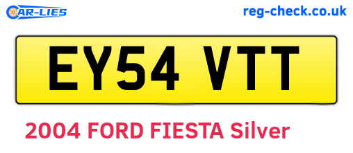 EY54VTT are the vehicle registration plates.