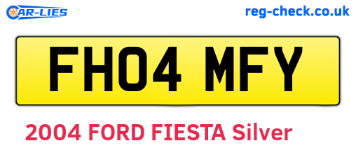 FH04MFY are the vehicle registration plates.