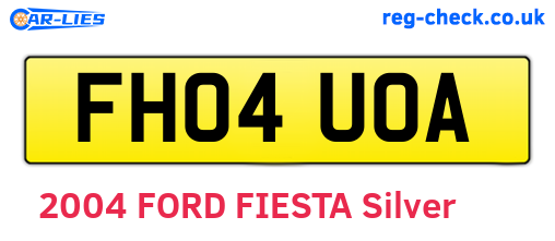 FH04UOA are the vehicle registration plates.