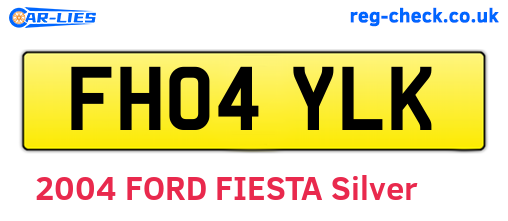 FH04YLK are the vehicle registration plates.