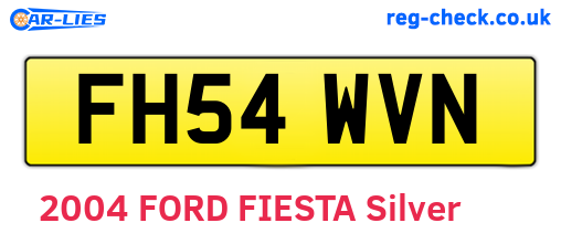 FH54WVN are the vehicle registration plates.