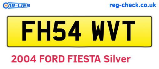 FH54WVT are the vehicle registration plates.