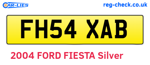FH54XAB are the vehicle registration plates.