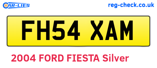 FH54XAM are the vehicle registration plates.