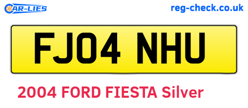 FJ04NHU are the vehicle registration plates.