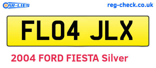 FL04JLX are the vehicle registration plates.