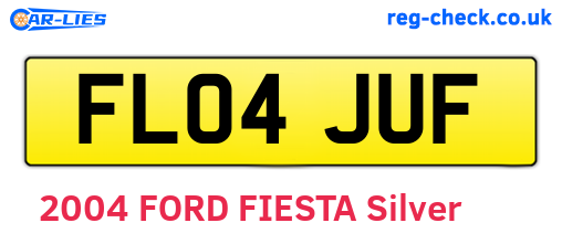 FL04JUF are the vehicle registration plates.