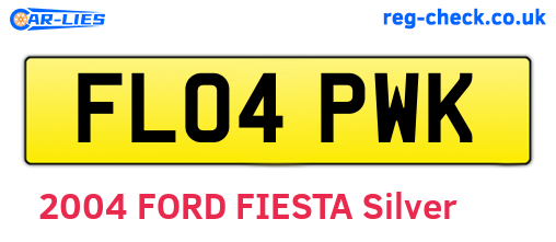 FL04PWK are the vehicle registration plates.