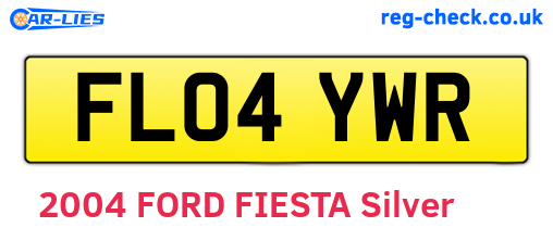 FL04YWR are the vehicle registration plates.
