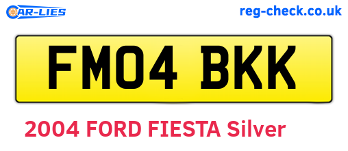 FM04BKK are the vehicle registration plates.