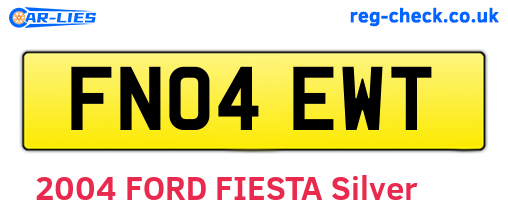FN04EWT are the vehicle registration plates.