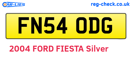 FN54ODG are the vehicle registration plates.