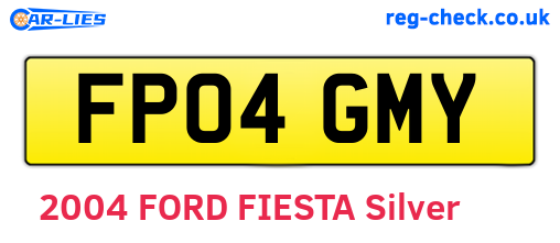 FP04GMY are the vehicle registration plates.