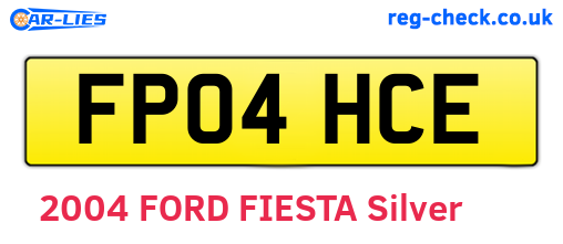 FP04HCE are the vehicle registration plates.