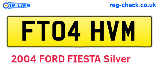FT04HVM are the vehicle registration plates.