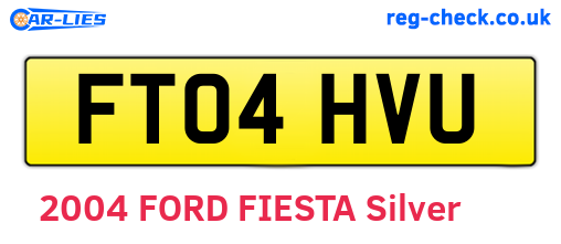 FT04HVU are the vehicle registration plates.