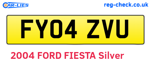 FY04ZVU are the vehicle registration plates.