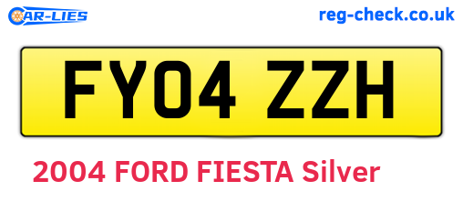 FY04ZZH are the vehicle registration plates.