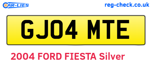 GJ04MTE are the vehicle registration plates.