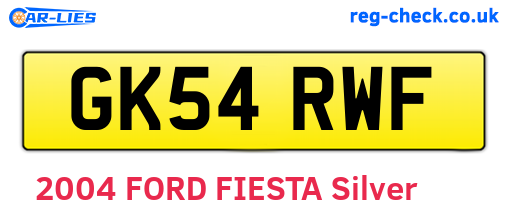 GK54RWF are the vehicle registration plates.