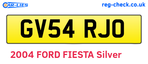 GV54RJO are the vehicle registration plates.