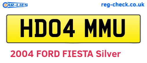 HD04MMU are the vehicle registration plates.