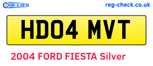 HD04MVT are the vehicle registration plates.