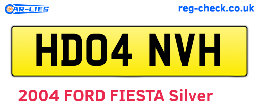 HD04NVH are the vehicle registration plates.