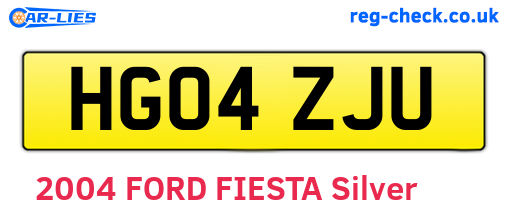HG04ZJU are the vehicle registration plates.
