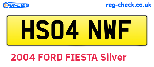 HS04NWF are the vehicle registration plates.
