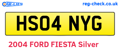HS04NYG are the vehicle registration plates.
