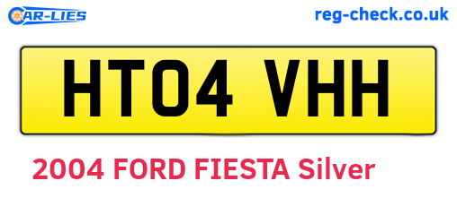 HT04VHH are the vehicle registration plates.