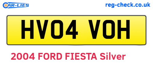 HV04VOH are the vehicle registration plates.