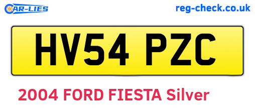 HV54PZC are the vehicle registration plates.