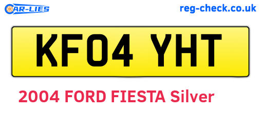 KF04YHT are the vehicle registration plates.