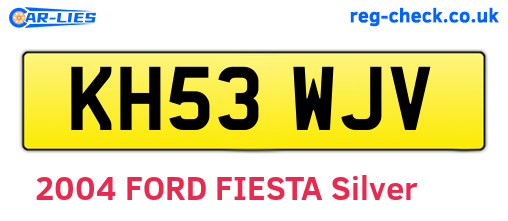 KH53WJV are the vehicle registration plates.