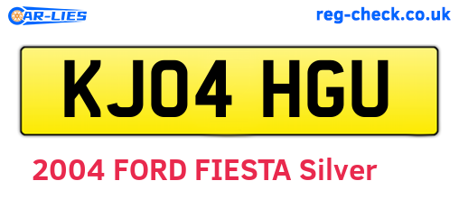 KJ04HGU are the vehicle registration plates.