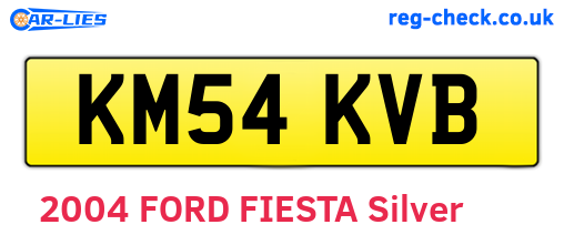 KM54KVB are the vehicle registration plates.