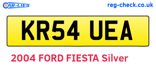 KR54UEA are the vehicle registration plates.