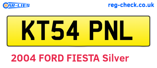 KT54PNL are the vehicle registration plates.