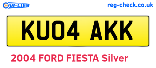 KU04AKK are the vehicle registration plates.