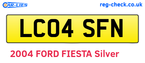 LC04SFN are the vehicle registration plates.