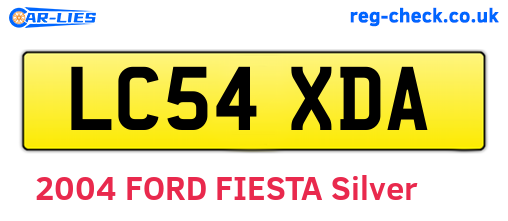 LC54XDA are the vehicle registration plates.
