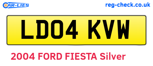 LD04KVW are the vehicle registration plates.