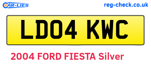 LD04KWC are the vehicle registration plates.
