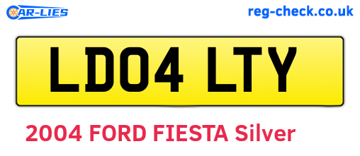 LD04LTY are the vehicle registration plates.