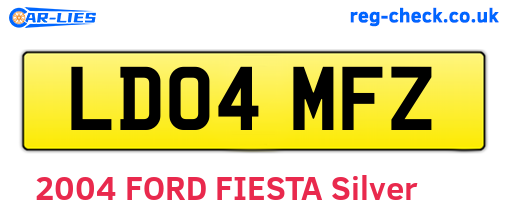 LD04MFZ are the vehicle registration plates.
