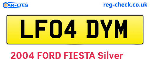 LF04DYM are the vehicle registration plates.