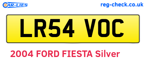 LR54VOC are the vehicle registration plates.