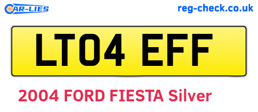 LT04EFF are the vehicle registration plates.